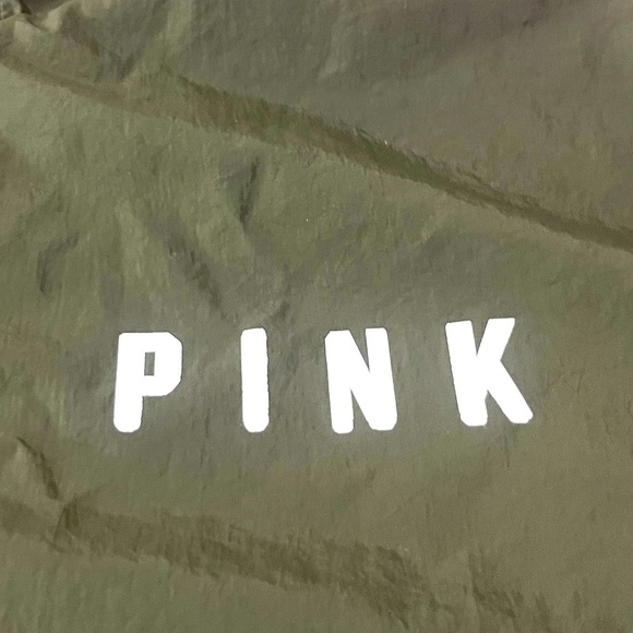 PINK Victoria's Secret Olive and Black Oversized Jacket - Picture 2 of 5